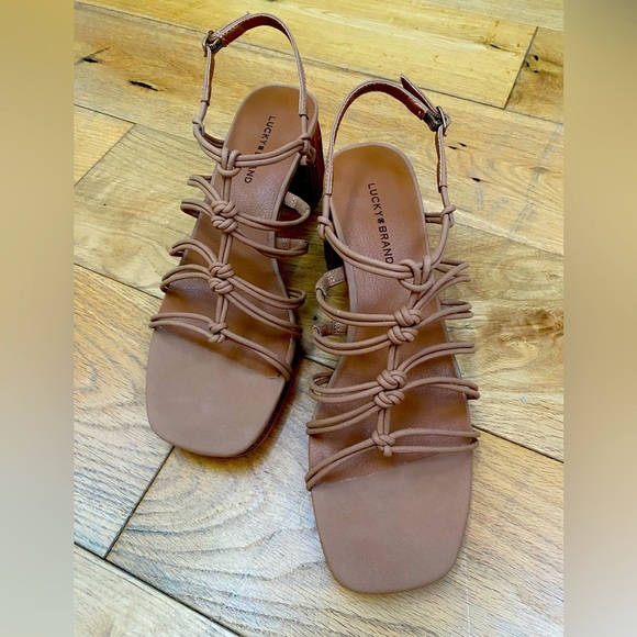 Lucky Brand boho tan heel sandals​ - Picture 2 of 12